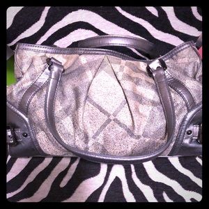 Burberry silver metallic purse